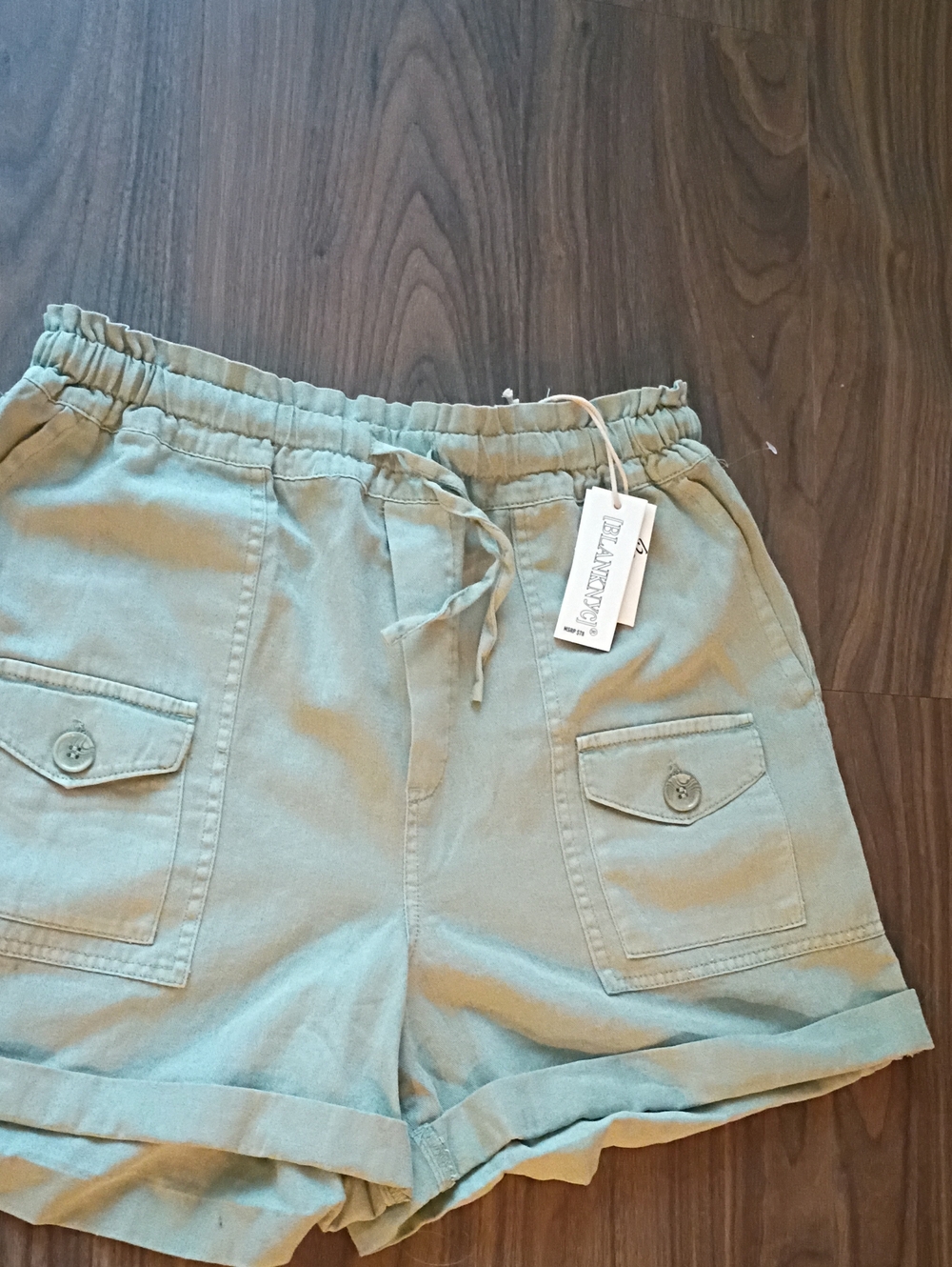 Blank NYC Light Sage Utility Cargo Shorts